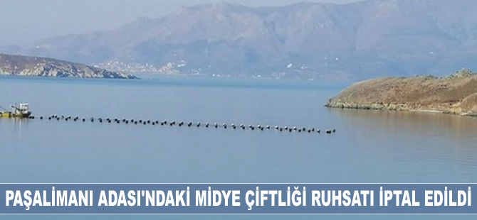 Paşalimanı Adası'ndaki midye çiftliği ruhsatı iptal edildi