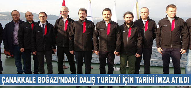 Çanakkale Boğazı'ndaki dalış turizmi için tarihi imza atıldı