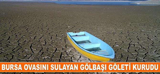 Gölbaşı Göleti'nin büyük bölümü kurudu