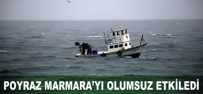 Marmara Denizi'nde poyraz deniz ulaşımında aksaklıklara neden oluyor