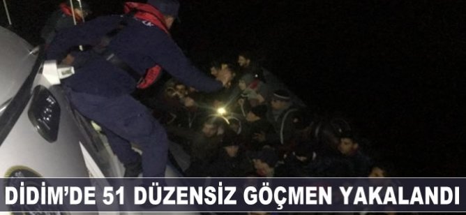 Didim'de 51 düzensiz göçmen yakalandı