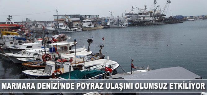 Marmara Denizi'nde poyraz ulaşımı olumsuz etkiliyor