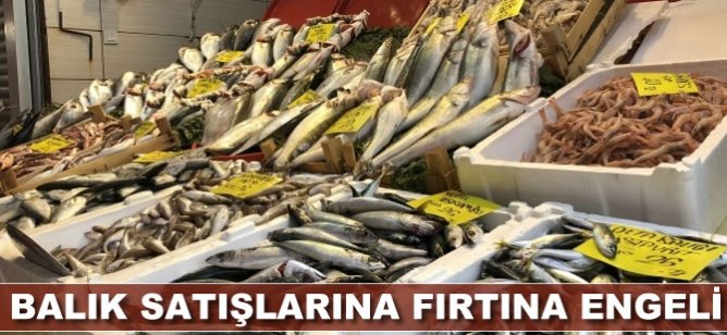Balık satışlarına fırtına engeli