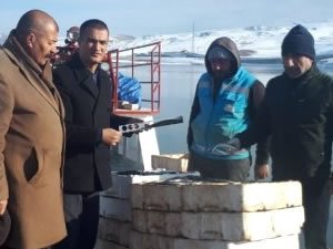 Erçek Gölü'ndeki balıklara boy denetimi yapıldı