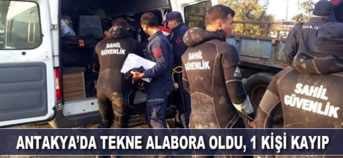 Amik Ovası'nda tekne alabora oldu, 1 kişi kayboldu