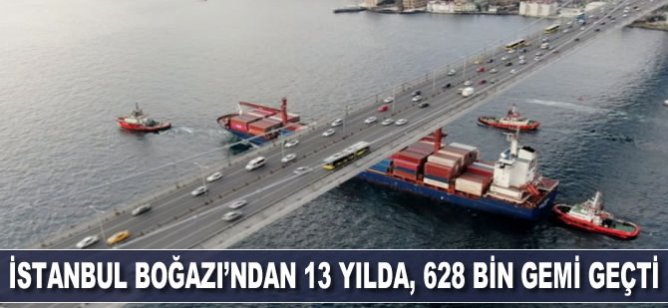 İstanbul Boğazı’ndan 13 yılda, 628 bin gemi geçti