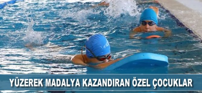 Yüzerek 49 madalya kazandıran özel çocuklar