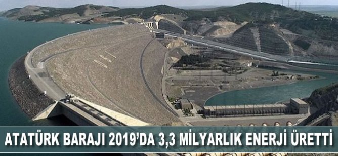 Atatürk Barajı 2019’da 3,3 milyar liralık enerji üretti