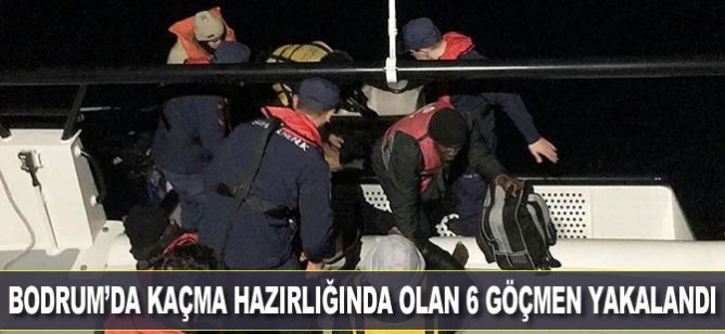 Lastik bot içinde 6 düzensiz göçmen yakalandı