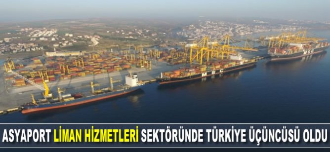 Asyaport “Liman Hizmetleri” sektöründe Türkiye üçüncüsü oldu