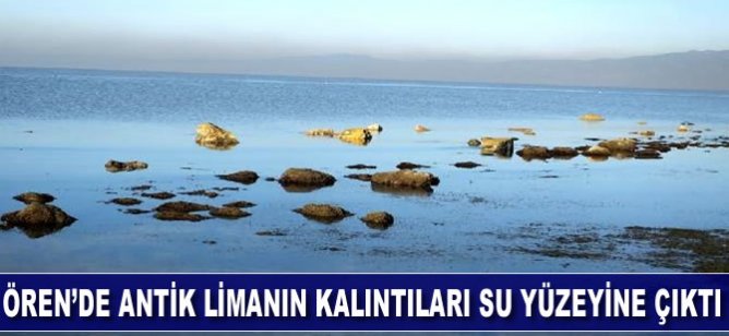 Deniz çekildi, antik limanın kalıntıları su yüzeyine çıktı