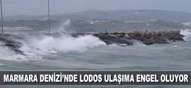 Marmara Denizi'nde lodos ulaşıma engel oluyor