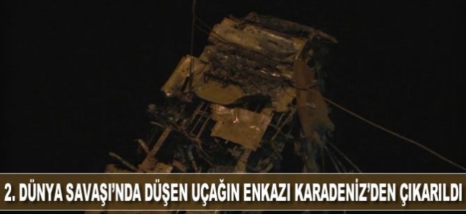 İkinci Dünya Savaşı'nda düşen Sovyet uçağının enkazı Karadeniz’den çıkarıldı