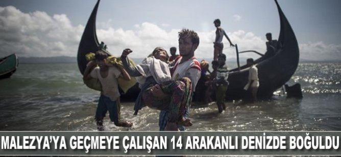 Malezya'ya geçmeye çalışan 14 Arakanlı denizde boğuldu