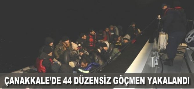 Çanakkale'de 44 düzensiz göçmen yakalandı