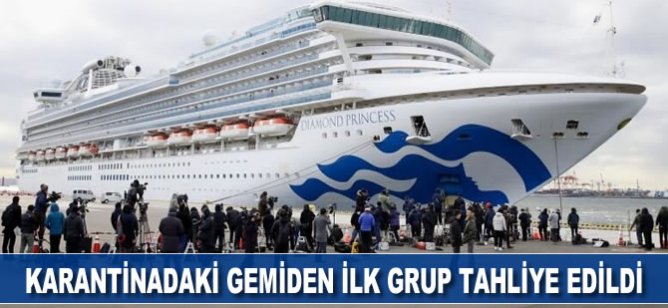 Karantinadaki gemiden ilk grup tahliye edildi