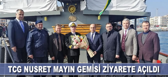 TCG Nusret Mayın Gemisi Karabiga'da ziyarete açıldı