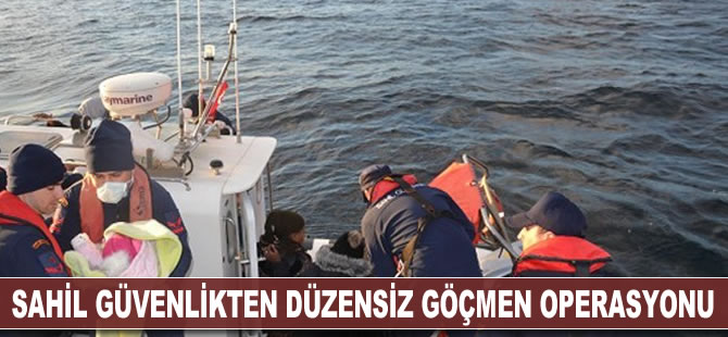 Sahil Güvenlikten düzensiz göçmen operasyonu