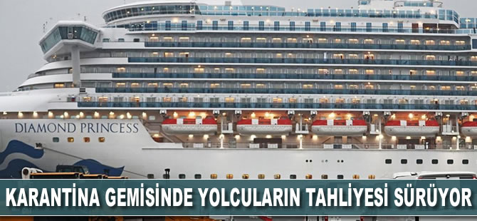 Japonya'daki karantina gemisinde yolcuların tahliyesi devam ediyor