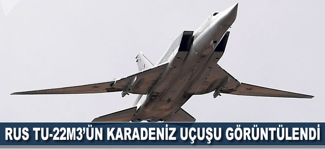 Rus Tu-22M3'ün Karadeniz üzerinde uçuşu görüntülendi