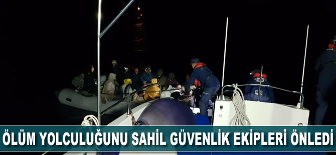 Ölüm yolculuğunu Sahil Güvenlik ekipleri önledi