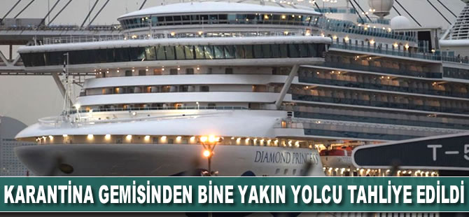 Karantina gemisinden bine yakın yolcu tahliye edildi