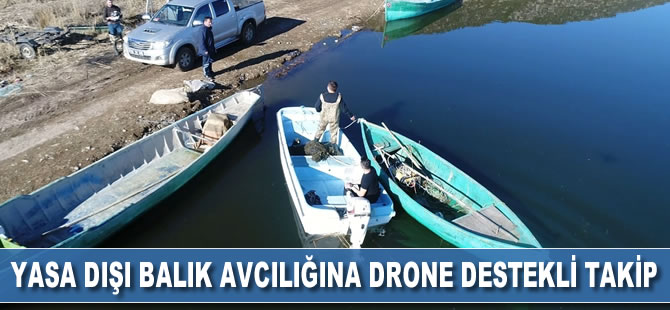 Beyşehir Gölü'nde ‘şok’la yasa dışı balık avcılığına dronelu takip