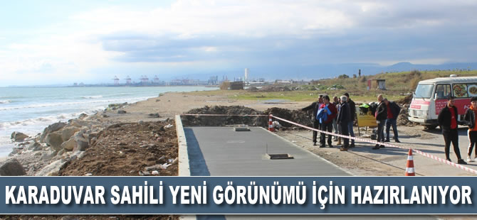Karaduvar sahili yenileniyor