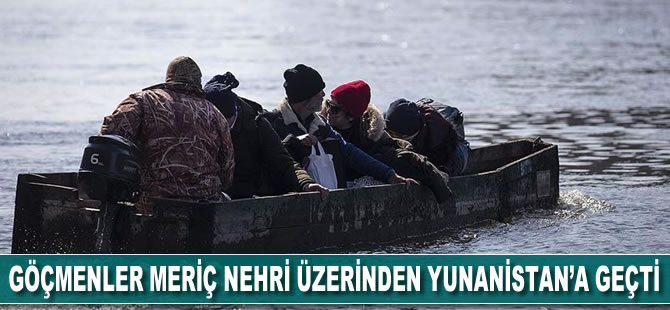 Çok sayıda düzensiz göçmen Meriç Nehri üzerinden Yunanistan tarafına geçti
