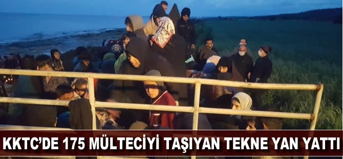 KKTC'de 175 Suriyeli mülteciyi taşıyan tekne yan yattı