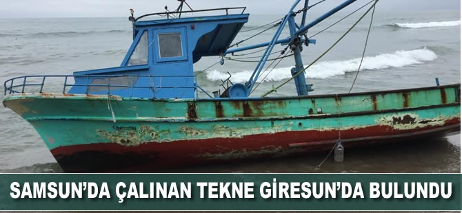 Samsun’da çalınan tekne Giresun’da bulundu