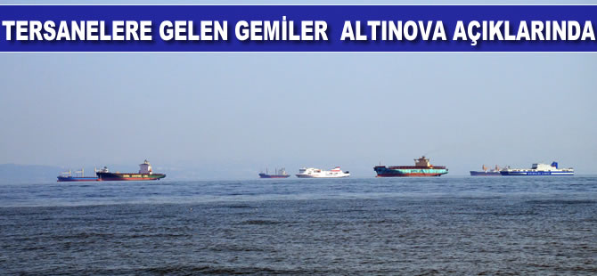 Tersanelere gelen gemiler Altınova açıklarında