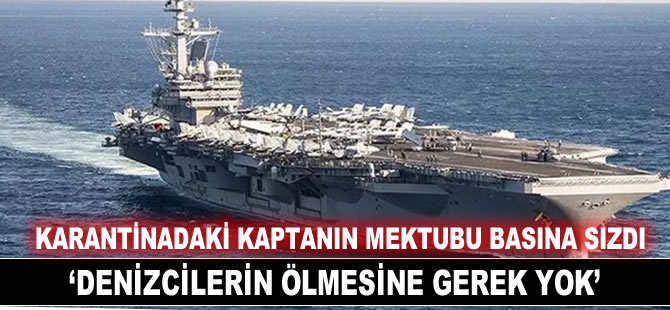 Karantinadaki kaptanının mektubu basına sızdı