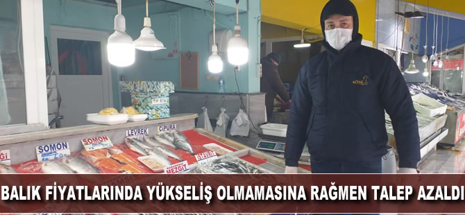 Balık fiyatlarında yükseliş olmamasına rağmen talep azaldı