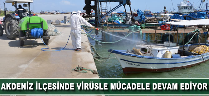 Akdeniz ilçesinde virüsle mücadele devam ediyor