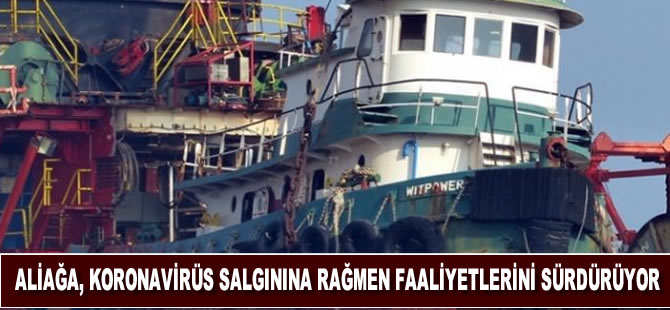 Türkiye’nin gemi söküm merkezi Aliağa, koronavirüs salgınına rağmen faaliyetlerini sürdürüyor