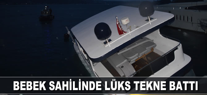 Bebek Sahilinde lüks tekne battı