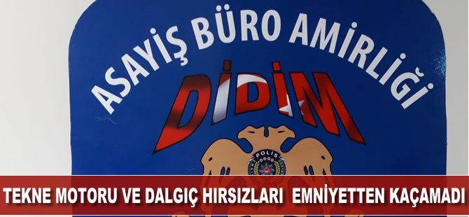 Tekne motoru ve dalgıç hırsızları emniyetten kaçamadı