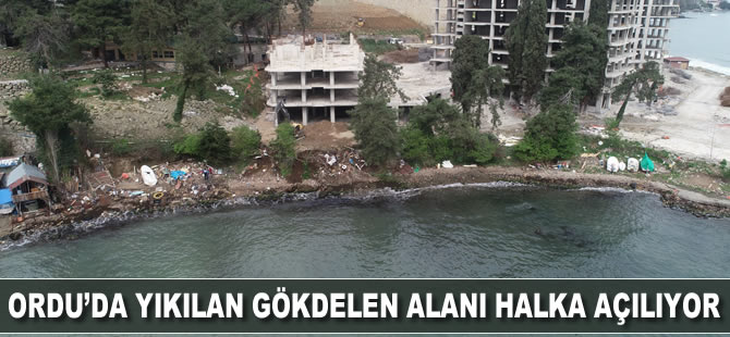 Ordu’da yıkılan gökdelen alanı halka açılıyor