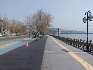 Tekirdağ'da sokağa çıkma yasağı sonrası sahil ve sokaklar boş kaldı