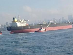 ''Militos'' adlı ham petrol tankeri, İstanbul Boğazı'nda arıza yaptı