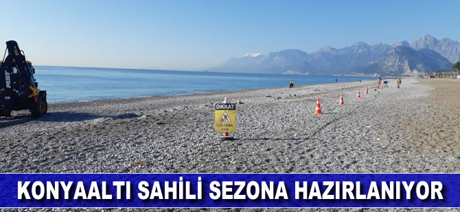 Konyaaltı sahili sezona hazırlanıyor