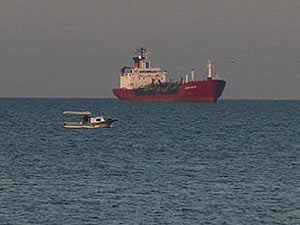 İstanbul'da denizi kirleten Seaguardian kuru yuk gemisine 2 milyon 397 bin lira ceza kesildi