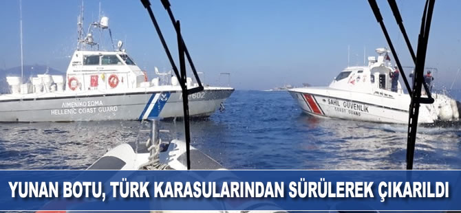 Yunan botu Türk karasularından sürülerek çıkarıldı