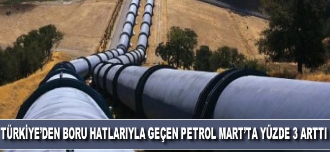 Türkiye'den boru hatlarıyla geçen petrol Mart’ta yüzde 3 azaldı 