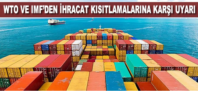 WTO ve IMF'den ihracat kısıtlamalarına karşı uyarı