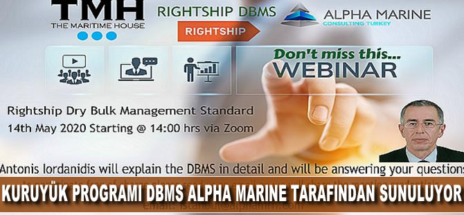 Kuruyük programı DBMS Alpha Marine tarafından sunuluyor