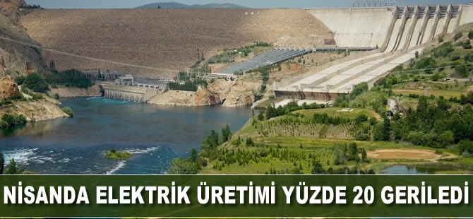 Nisan'da elektrik üretimi yüzde 20'ye yakın geriledi