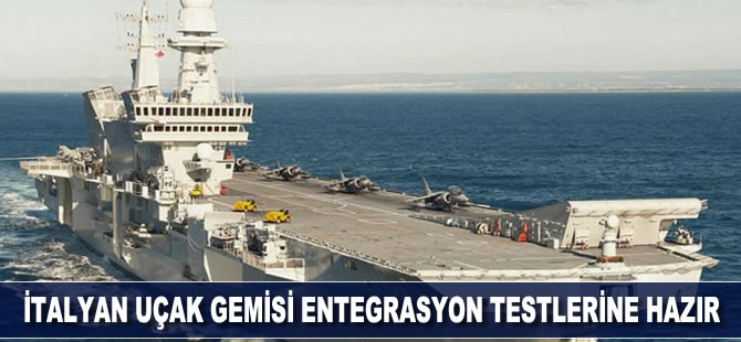 İtalyan Cavour uçak gemisi F-35B entegrasyon testlerine hazır