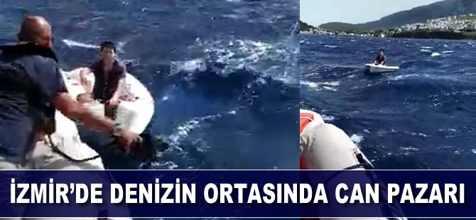 İzmir’de denizin ortasında can pazarı